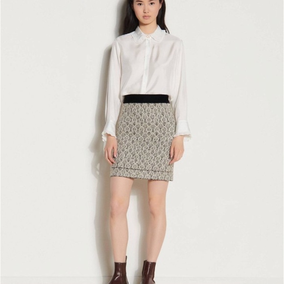 Sandro - Jazz Jacquard Knit Skirt - Size 0 - Picture 2 of 6